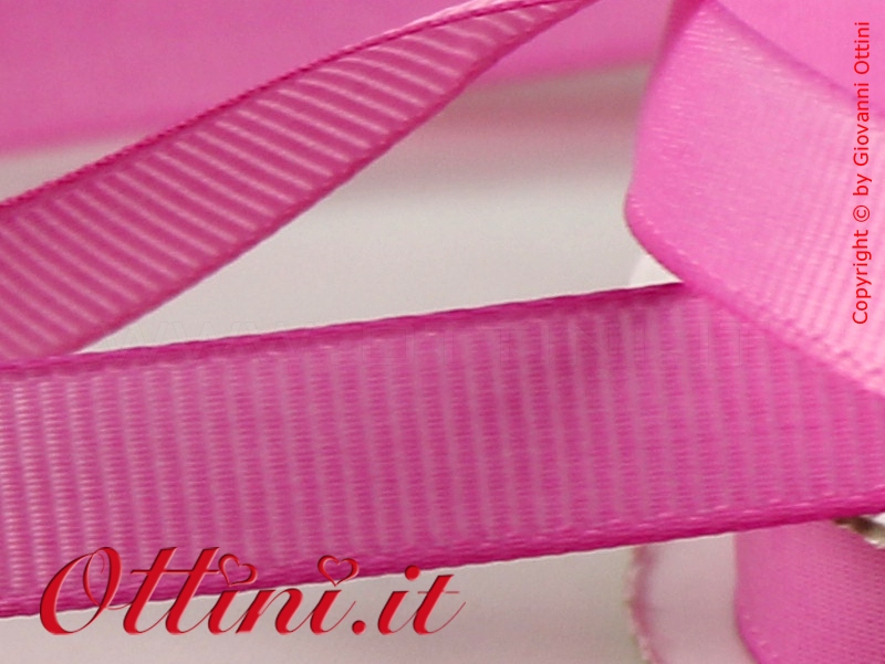 Rotolo Nastro Fucsia 10mm Grosgrain