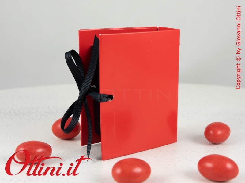 Book Portaconfetti Rosso Laurea